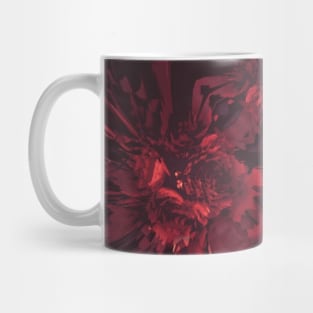 Red Goth Romance Print Floral Mug